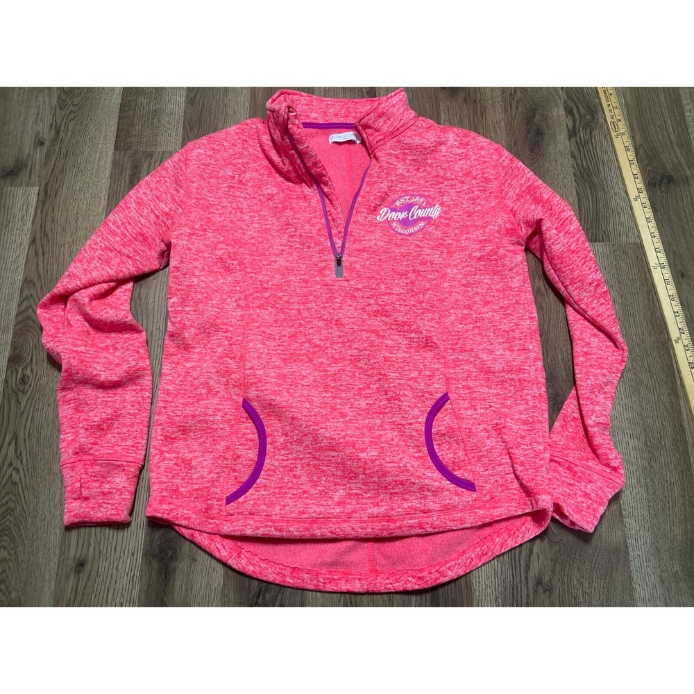 COCONUT CREEK Sweatshirt, Women's Size Large, Pink Purple, 1/4 Zip